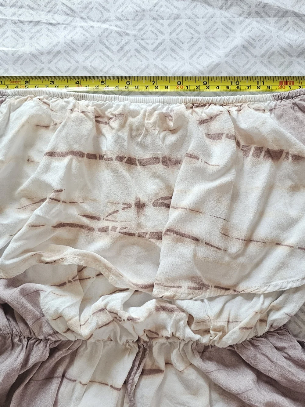 Ocean Drive Brown Tie-Dye Off-Shoulder Wide-Leg Jumpsuit Medium